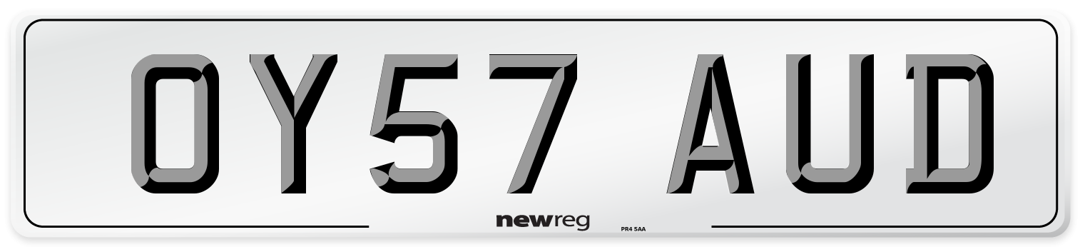 OY57 AUD Number Plate from New Reg